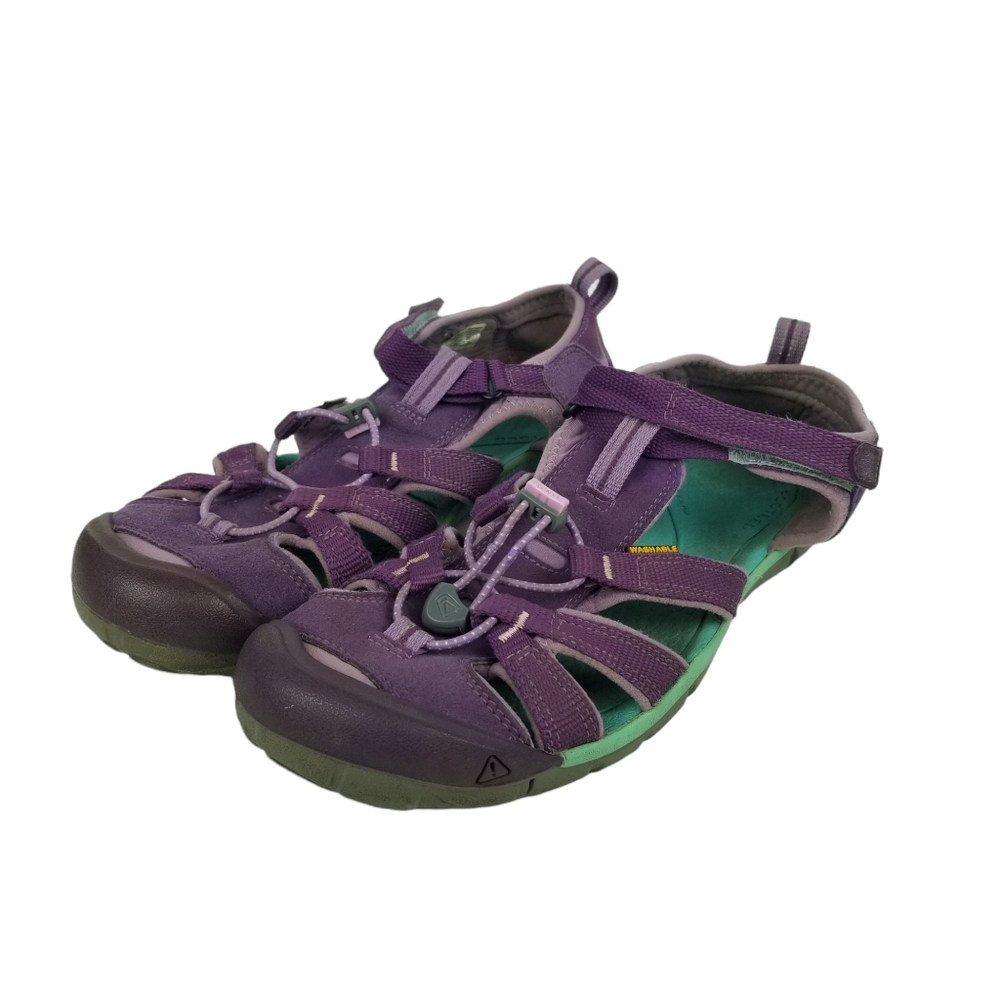 Keen Seacamp II CNX Violet Light Blue Water Shoe Sandals Size 7